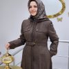 13955 Kapüşonlu Ve Kemerli Pardesü - Çağrı Tesettür