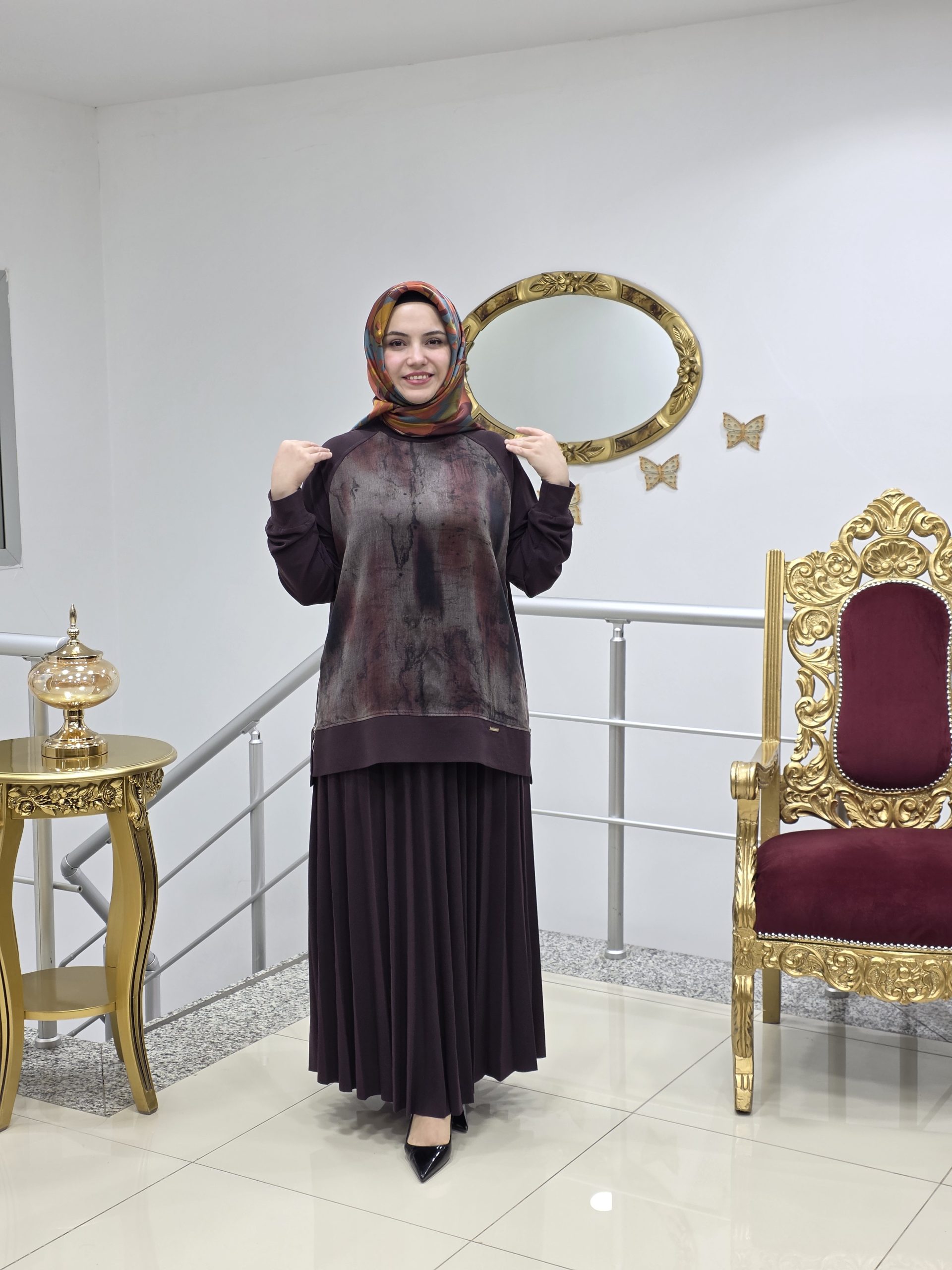 1542 Clemence Etekli Takım - Çağrı Tesettür